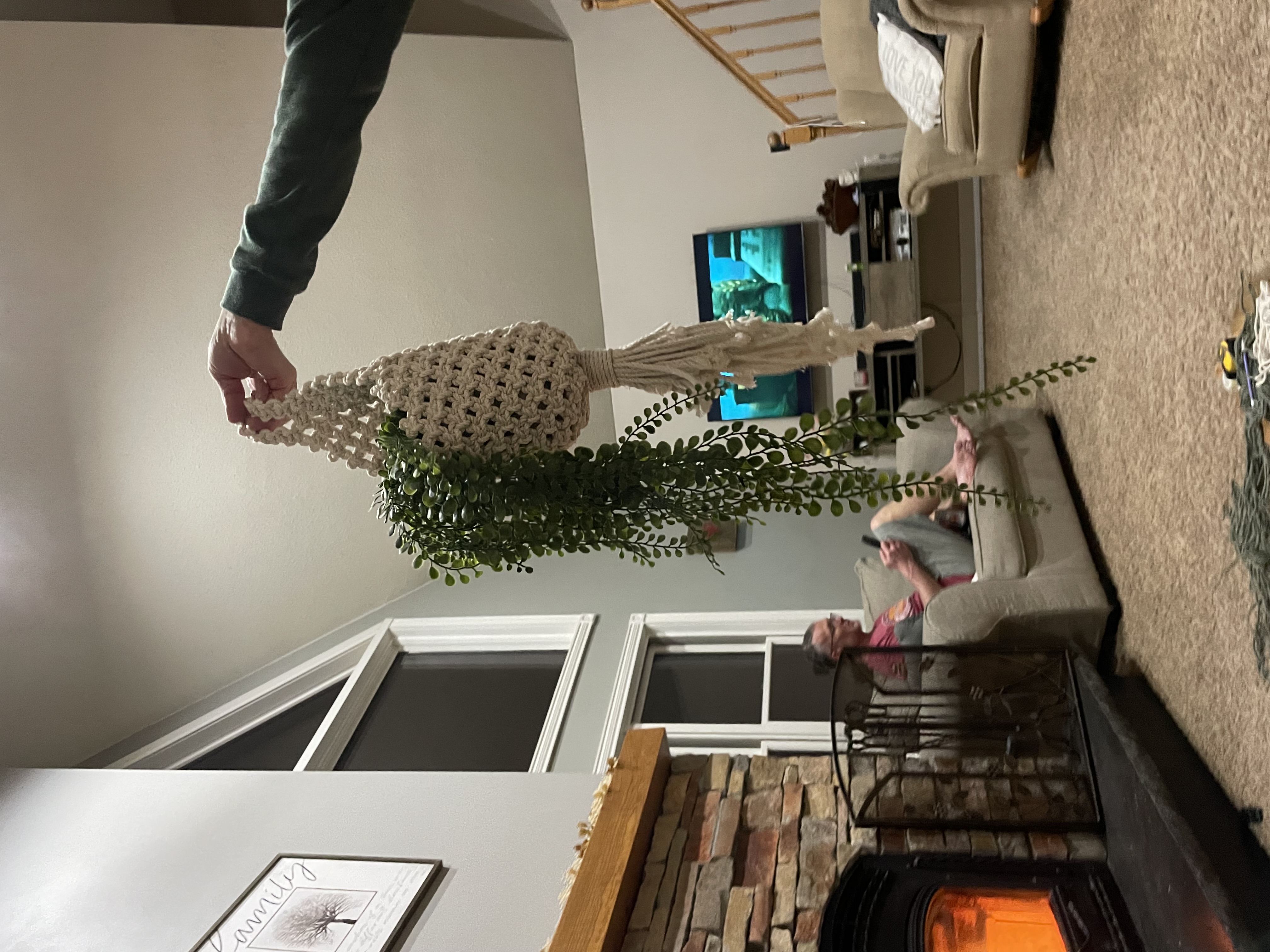 Macreme Plant Holder