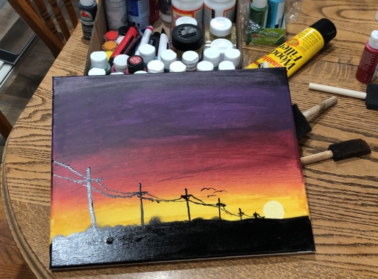 Sunset painting