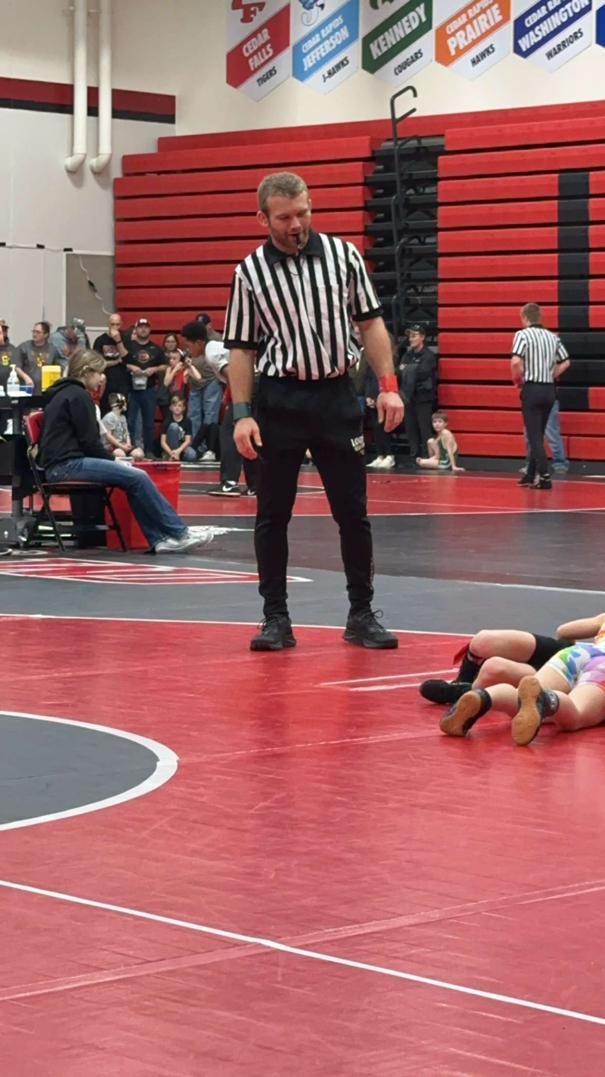 Me officiating a local youth tournament